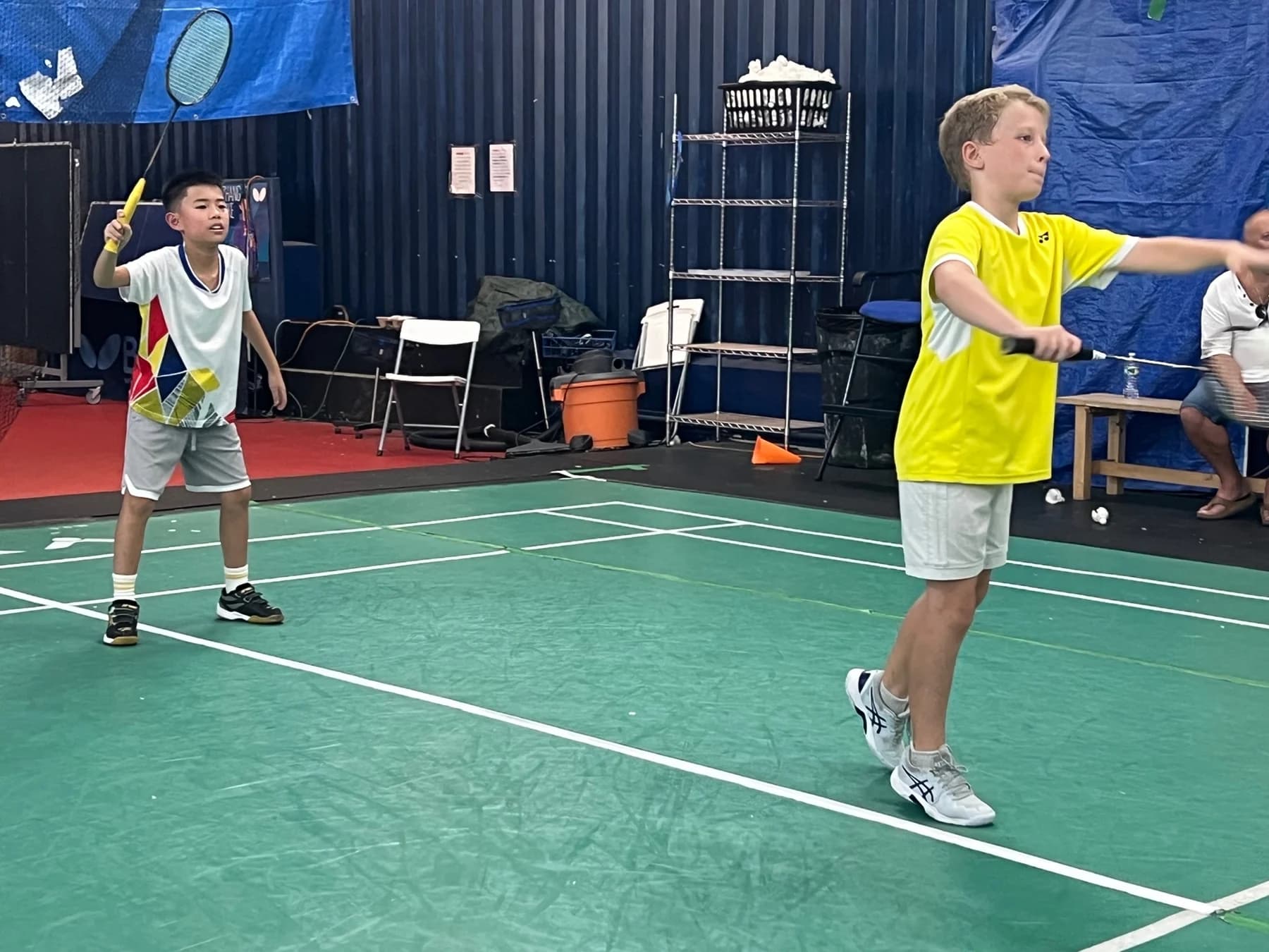 Young players in a group lesson